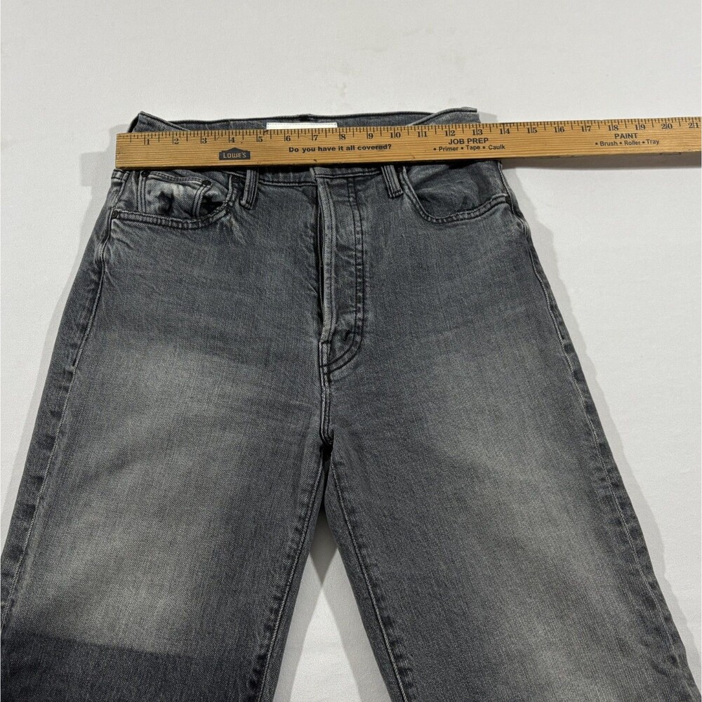 Mother The Rambler Ankle Fray Straight Jeans Hitting Pavement HR Wide Leg Sz 26 - Picture 6 of 16